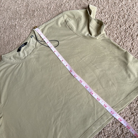 CUTS Almost Friday Crewneck Cropped Athletic Light Green Short Sleeve Tee - Picture 5 of 8
